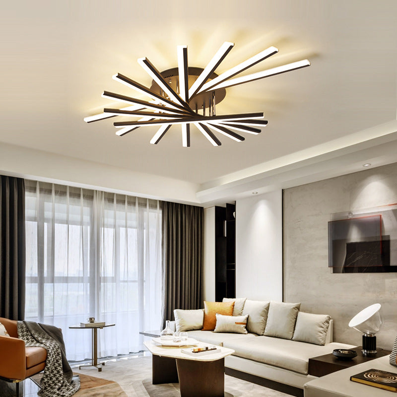 Nordic Modern Semi Flush Mount Ceiling Light Fixtures for Living Room Bedroom