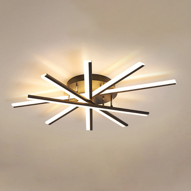 Nordic Modern Semi Flush Mount Ceiling Light Fixtures for Living Room Bedroom