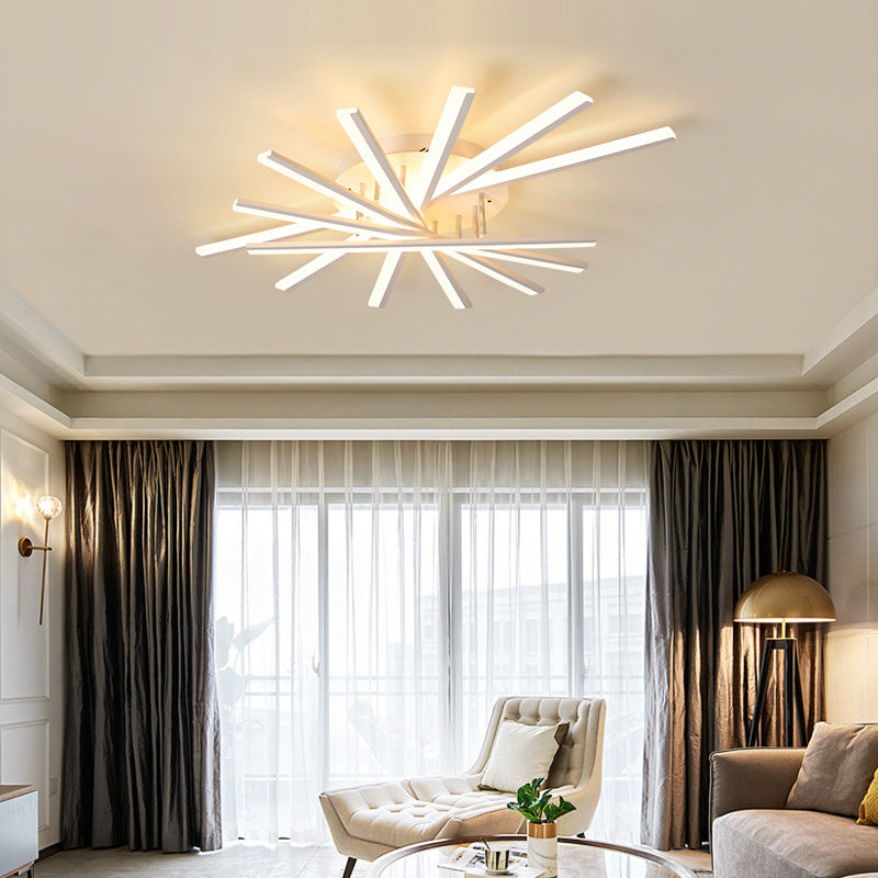 Nordic Modern Semi Flush Mount Ceiling Light Fixtures for Living Room Bedroom