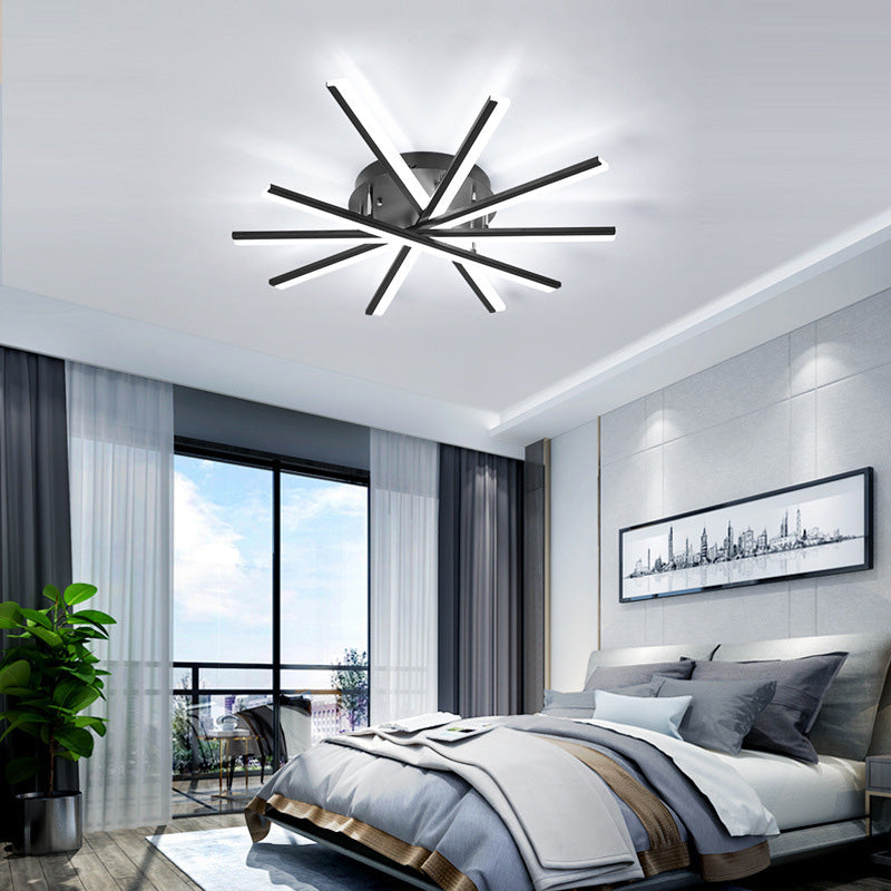 Nordic Modern Semi Flush Mount Ceiling Light Fixtures for Living Room Bedroom