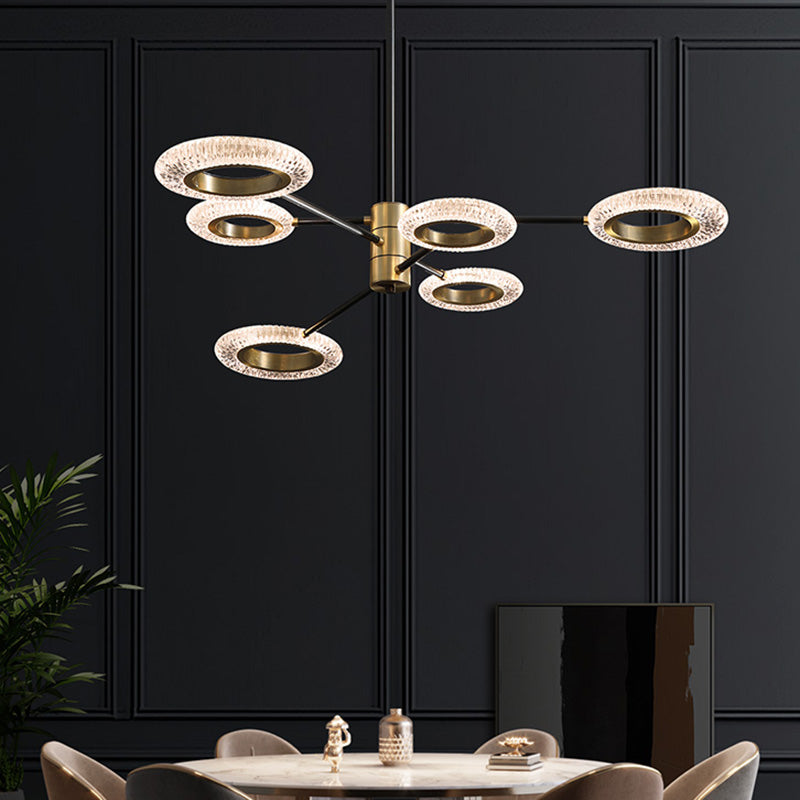 Lustre à LED Modern Style Hanging Lights en cuivre pour salon Dinning Room