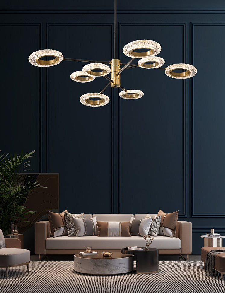 Lustre à LED Modern Style Hanging Lights en cuivre pour salon Dinning Room