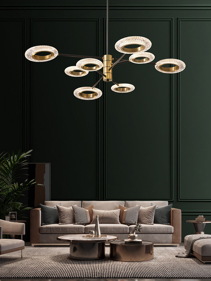 Lustre à LED Modern Style Hanging Lights en cuivre pour salon Dinning Room