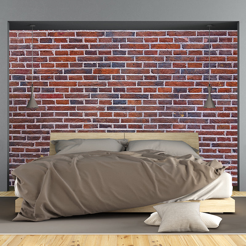 Countryside Style Brick Wall Mural Stain Resistant Living Room Wall Decor
