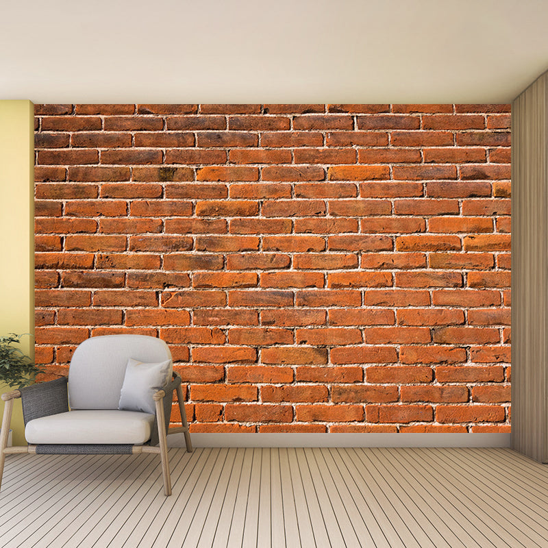 Countryside Style Brick Wall Mural Stain Resistant Living Room Wall Decor