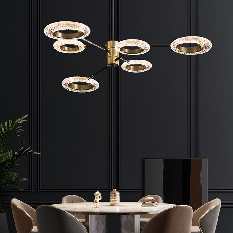 Lustre à LED Modern Style Hanging Lights en cuivre pour salon Dinning Room