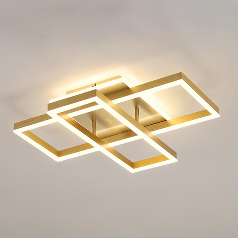 Moderne multi-rectangle spoelbevestiging plafondverlichting voor woonkamer