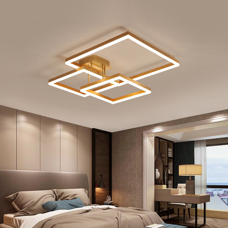 Creative Rectangular Flush Mount Ceiling Light Fixture for Living Room