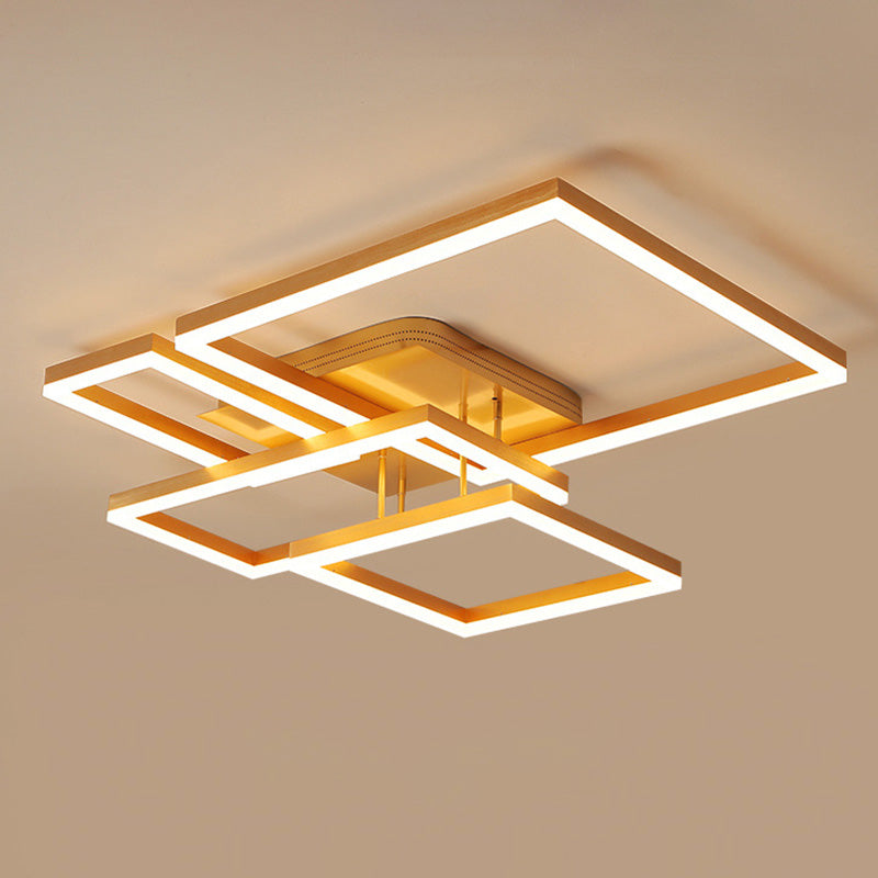 Creative Rectangular Flush Mount Ceiling Light Fixture for Living Room