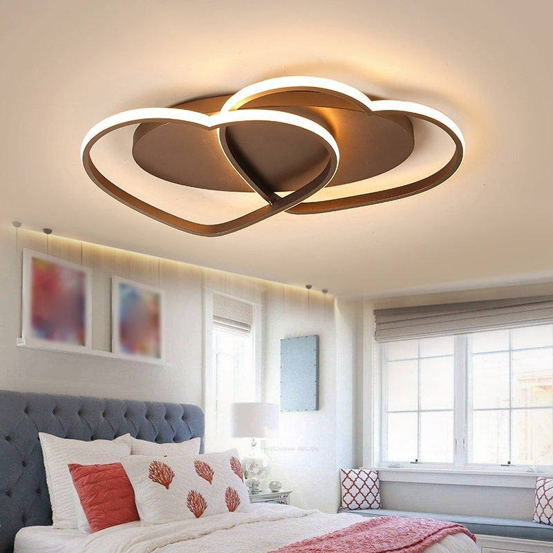 Luz de techo de montura de altura de corazón creative en forma de corazón contemporáneo para sala de estar