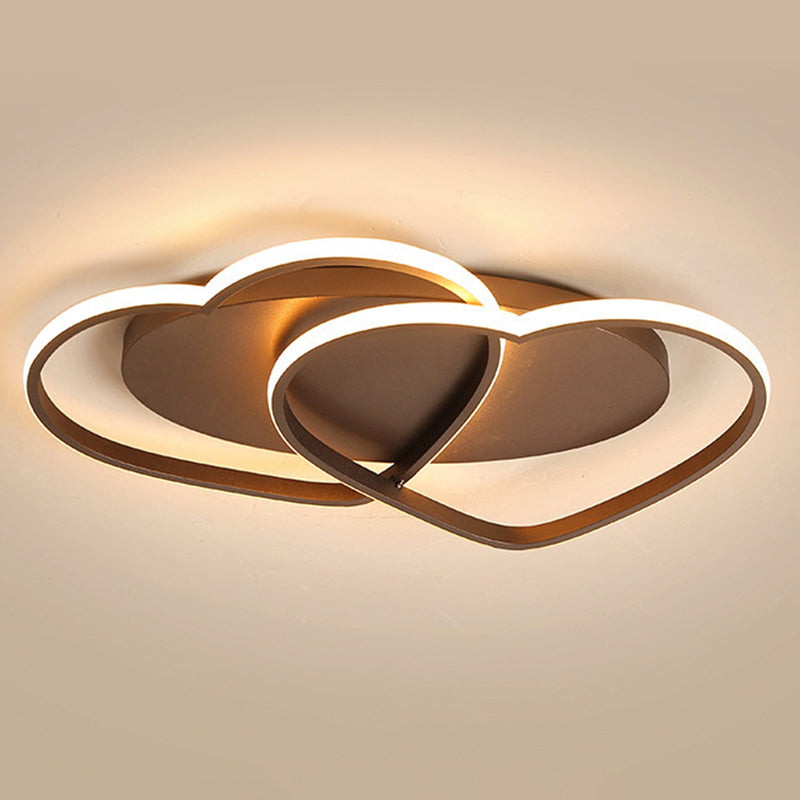 Contemporary Creative LED Heart-shaped Flush Mount Ceiling Light for Living Room