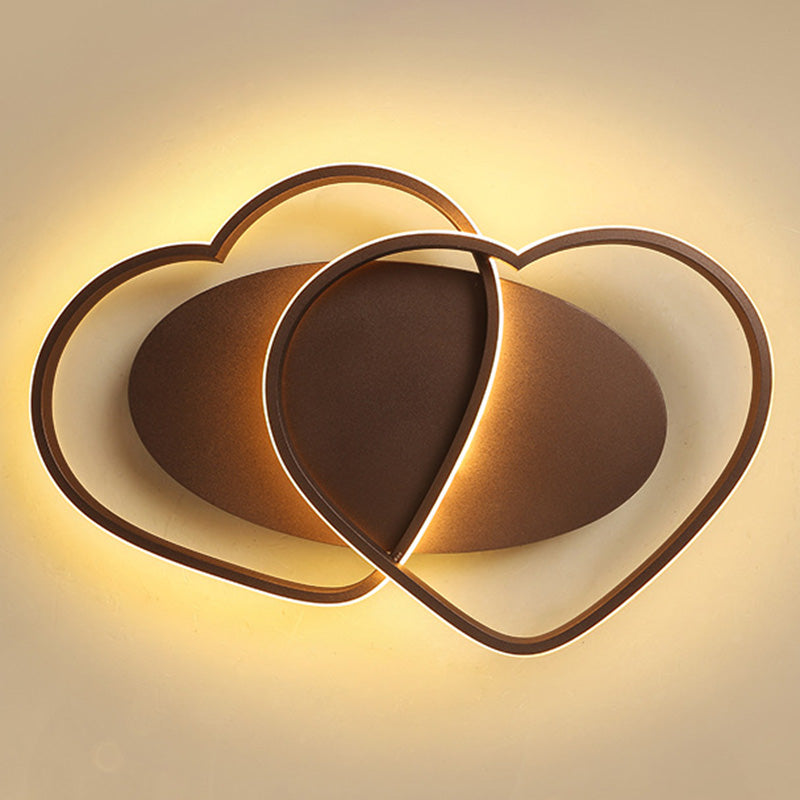 Contemporary Creative LED Heart-shaped Flush Mount Ceiling Light for Living Room