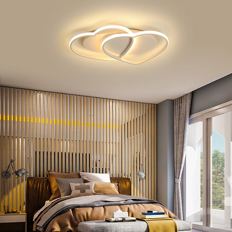 Contemporary Creative LED Heart-shaped Flush Mount Ceiling Light for Living Room