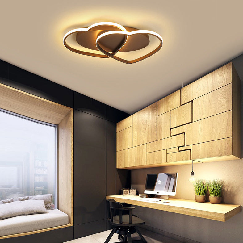 Contemporary Creative LED Heart-shaped Flush Mount Ceiling Light for Living Room