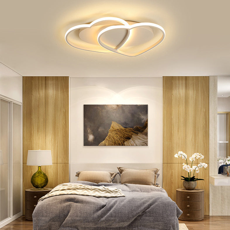 Contemporary Creative LED Heart-shaped Flush Mount Ceiling Light for Living Room