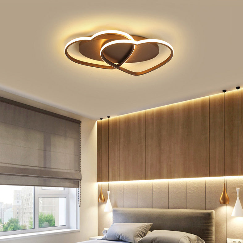 Contemporary Creative LED Heart-shaped Flush Mount Ceiling Light for Living Room