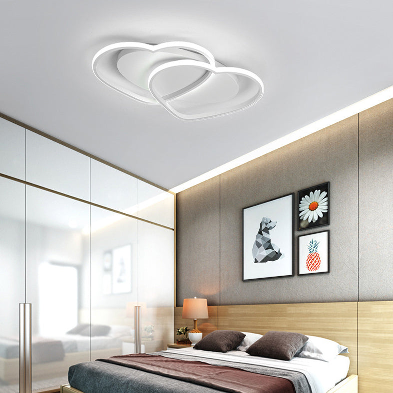 Contemporary Creative LED Heart-shaped Flush Mount Ceiling Light for Living Room