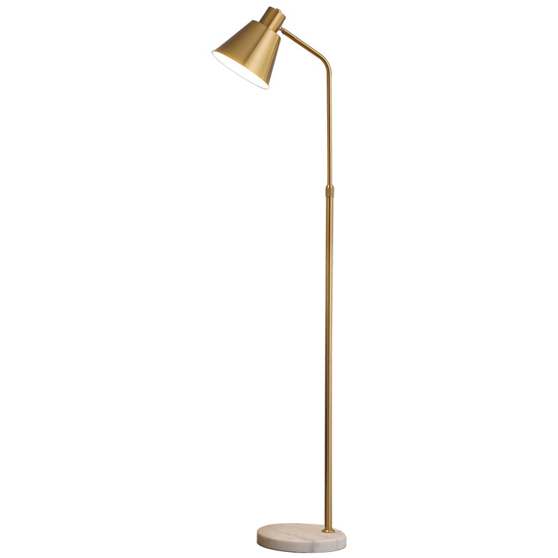 Minimaliste Conical Shade Finch Lampe Metal 1-Light Living Room Standing Light