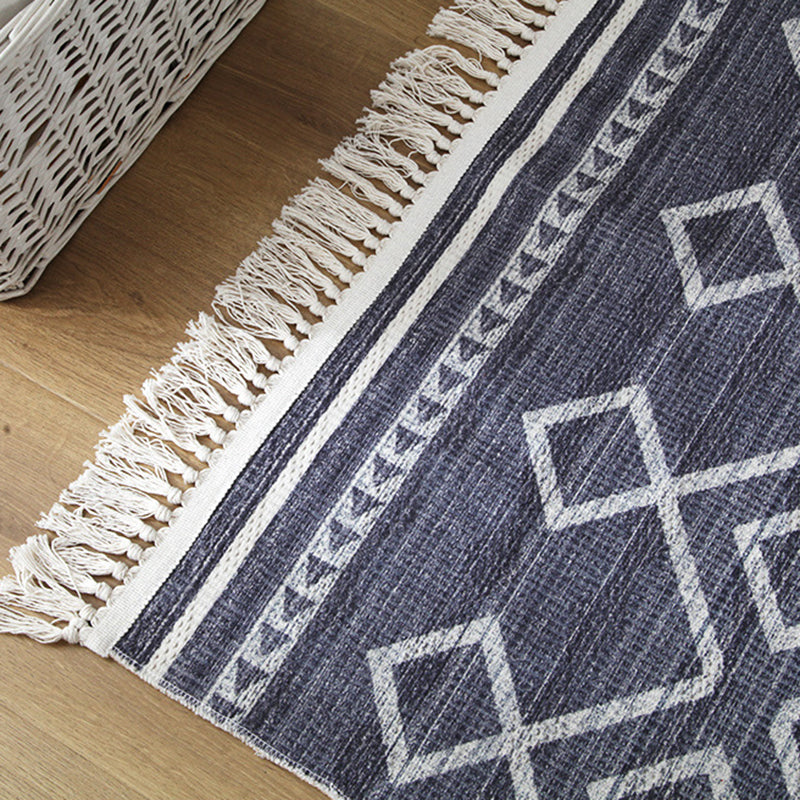 Bohemian Tribal Print Teppich Fransen Design Teppichwaschableer Mischung Innenteppich für Wohnzimmer