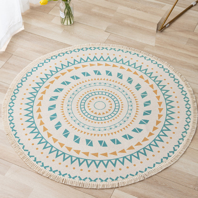 Boheemse vloerkleed katoenen mix multi-colour Americana print tapijt Fringe Rug voor woningdecoratie