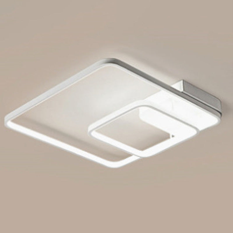 2-Squared Ceiling Light Modern Acrylic LED Semi Flush Mount Lamp for Bedroom