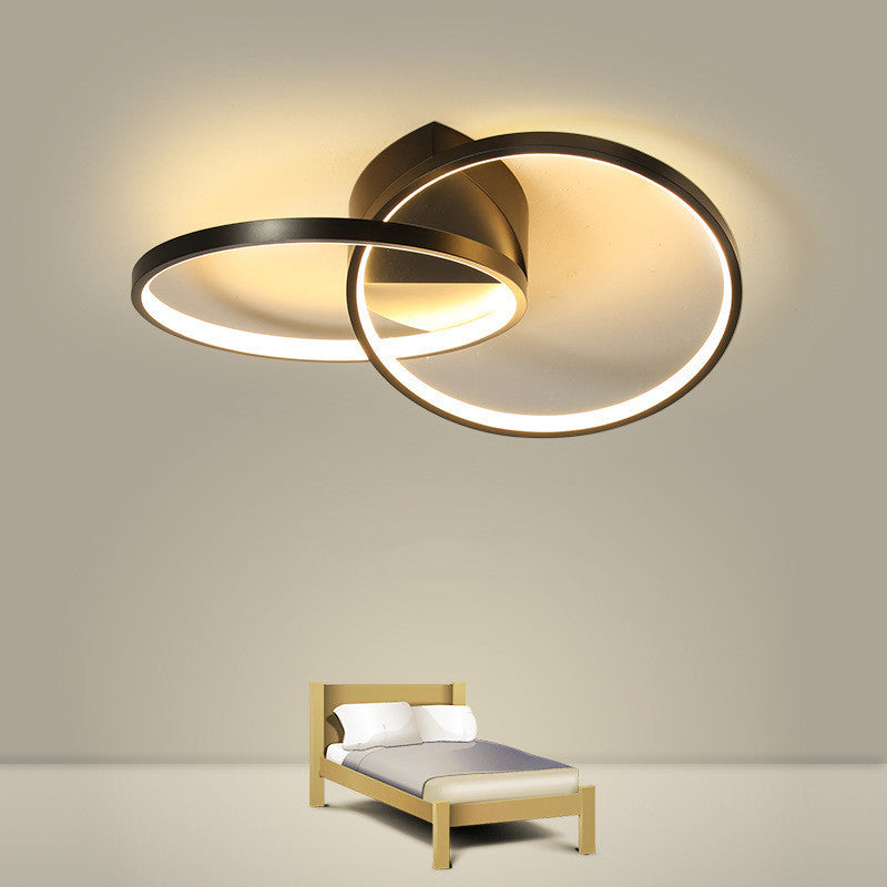 2-Ring Ceiling Light Stylish Modern Acrylic LED Semi Flush Mount Light