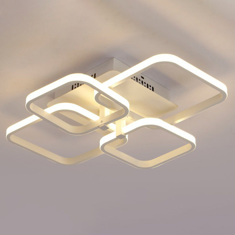 Multi-Square Flush Mount Ceiling Light Fixtures for Bedroom Living Room