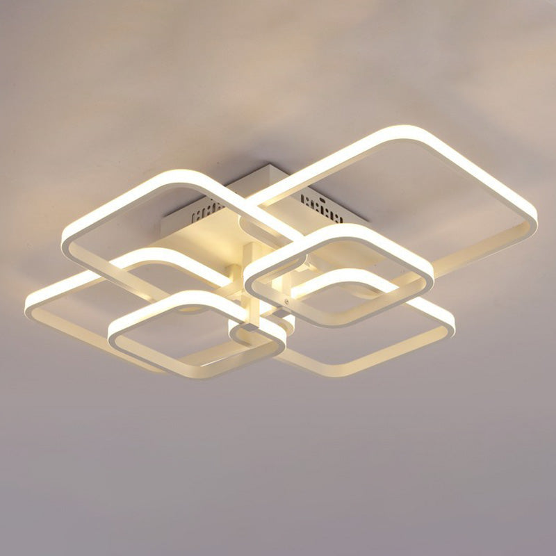 Multi-Square Flush Mount Ceiling Light Fixtures for Bedroom Living Room