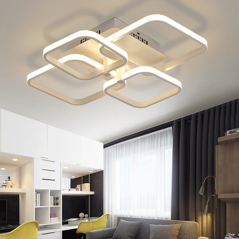 Multi-Square Flush Mount Ceiling Light Fixtures for Bedroom Living Room