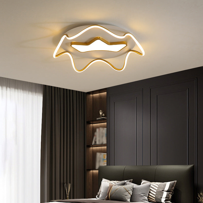 Flush Mount Ceiling Light Modern Metal and Acrylic Shade Light for Drawing Room