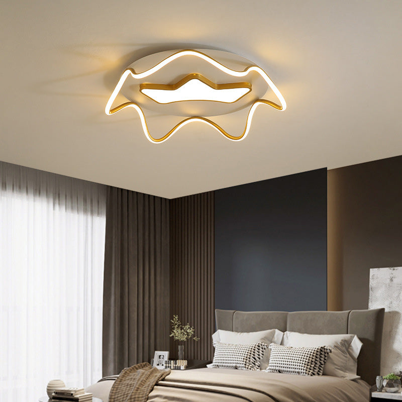 Flush Mount Ceiling Light Modern Metal and Acrylic Shade Light for Drawing Room