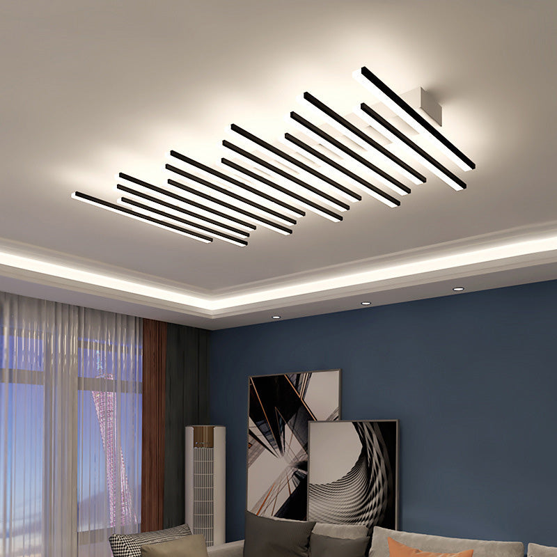 Plafoniere da incasso moderne con lampada a LED a barra snella per soggiorno