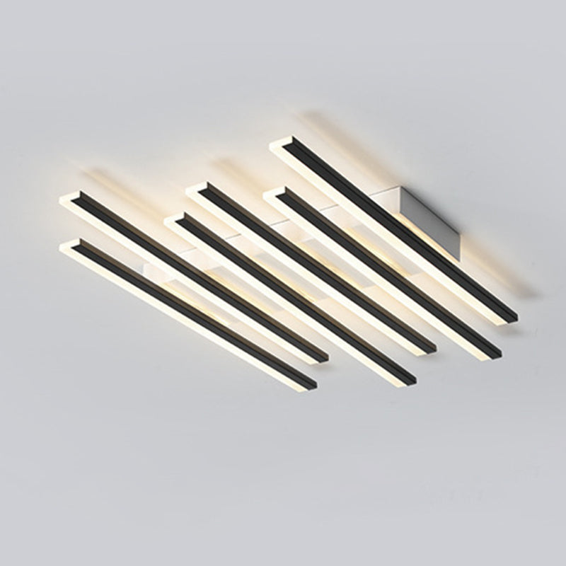 Modern Slender Bar LED Lamp Flush Mount Ceiling Lights for Living Room