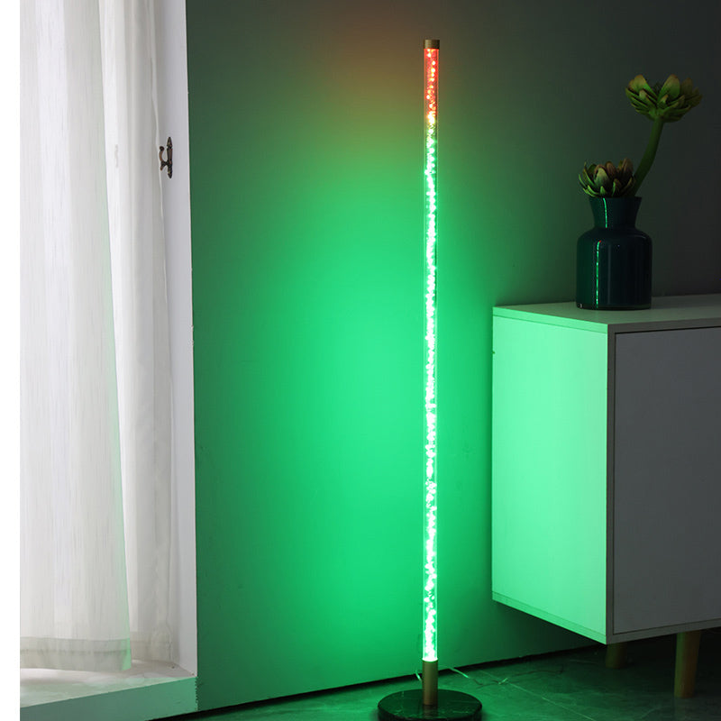 Simplicity Linear Floor Lamp Acrylic Living Room Corner LED Standing Light in Black