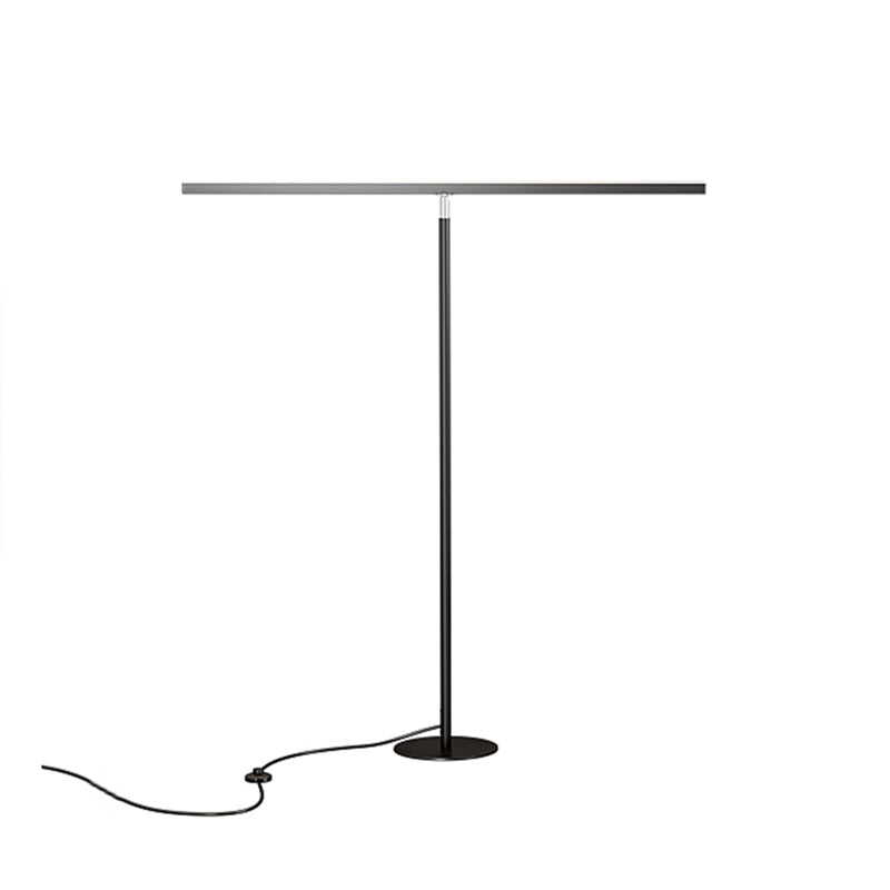 Lever Shaped Linear Floor Lamp Simple Metal Living Room LED Standing Light