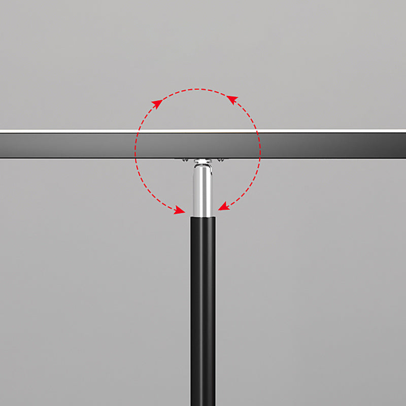 Lampada da pavimento lineare a forma di leva semplice soggiorno in metallo a led luce