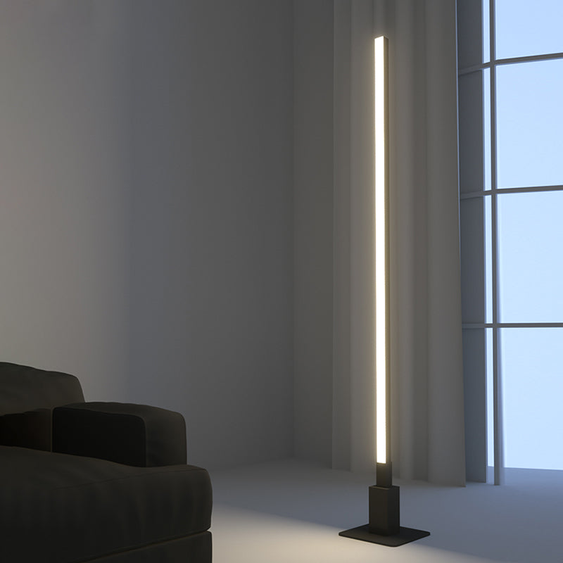 Noordse stijl slaapkamer staande lamp aluminium lineaire LED -vloer leeslicht