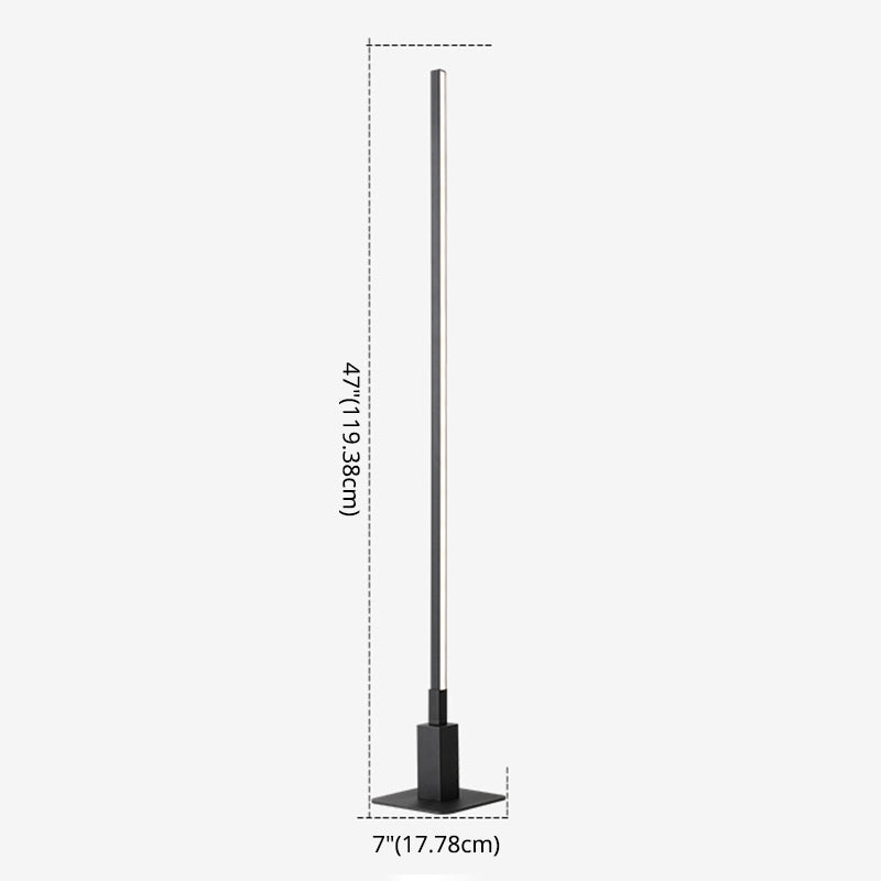 Nordic Style Bedroom Standing Lamp Aluminum Linear LED Floor Reading Light