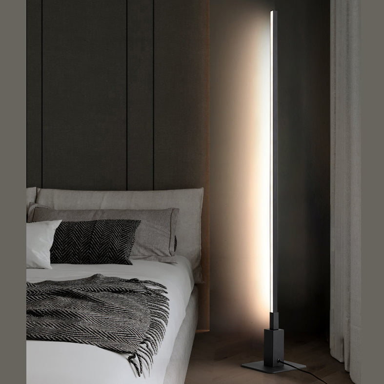 Nordic Style Bedroom Standing Lamp Aluminum Linear LED Floor Reading Light