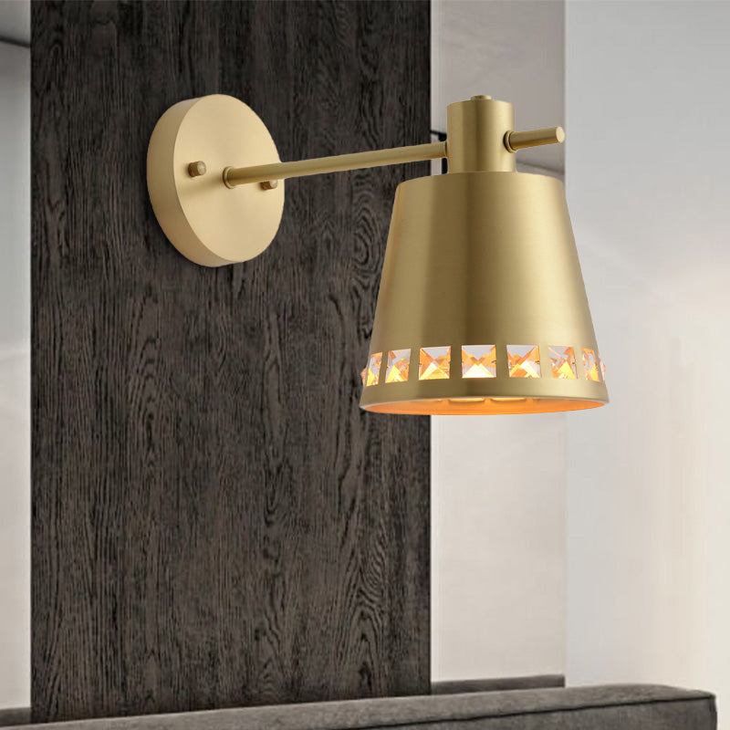 1 Lampen Badezimmer Wandlampe Modernismus Messing Wandleuchte Leuchten mit Laufmetallschatten