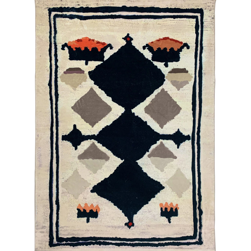 Ausgefallener Marokko-Teppich Antiquitätenmuster Polyester Fläche Teppich Anti-Rutsch-Teppich für Wohnzimmer