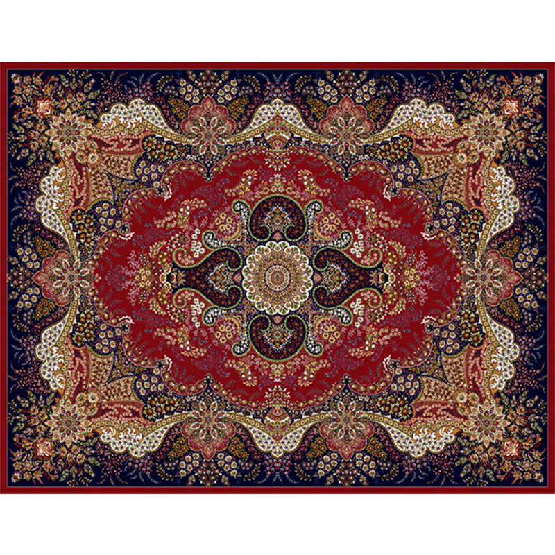 Alfombra de estampado tribal shabby elegante alfombra de poliéster retro lavable poliéster alfombra antideslizante para decoración del hogar