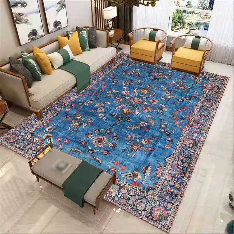 Tapis de la zone rouge Fancy Morocco Antique Pattern Area Rapier Polyester non glipt Rapier pour le salon