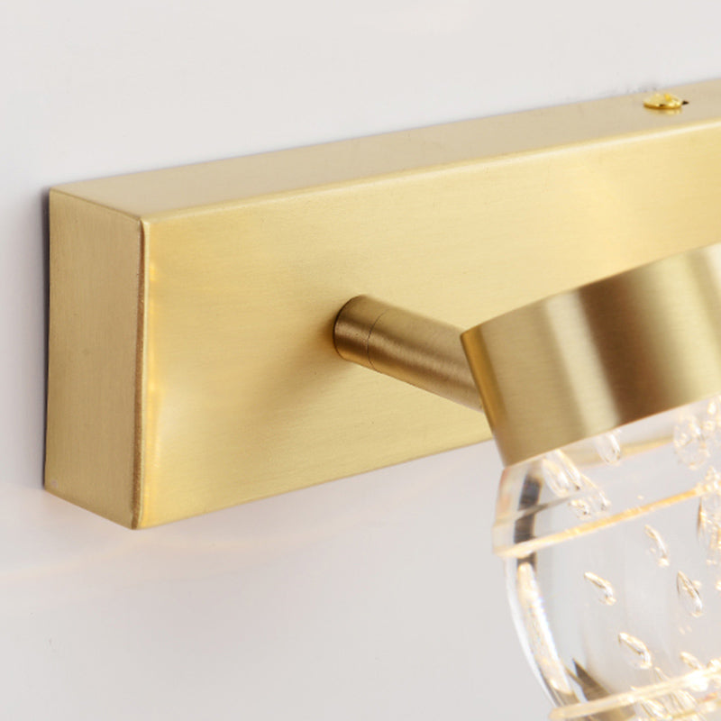 Contemporary 3-Light Wall Sconce Metal Bronze Wall Mounted Light for Bathroom