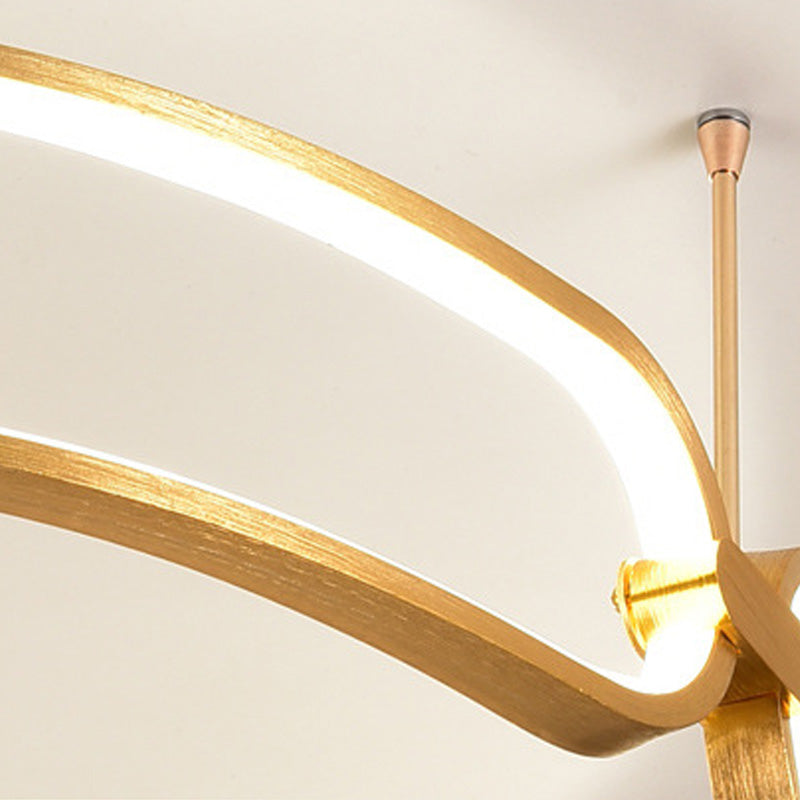 Moderne metalen cirkelvormige ring spoelbevestiging plafondlamp voor woonkamer