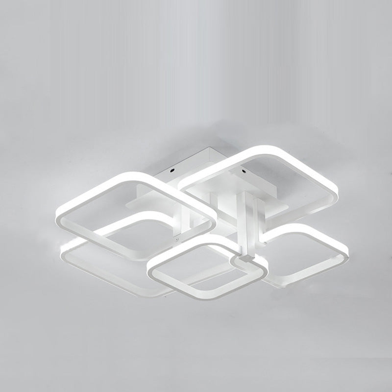 Eigentijdse Traverse Semi Flush Mount plafondlicht voor de slaapkamer van de woonkamer