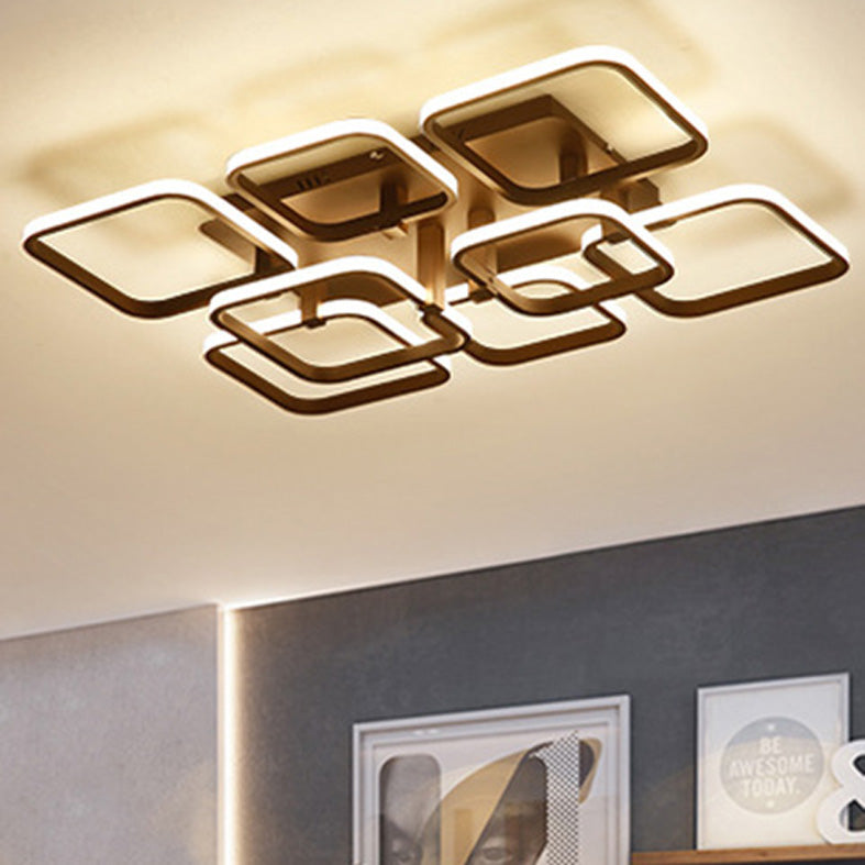 Eigentijdse Traverse Semi Flush Mount plafondlicht voor de slaapkamer van de woonkamer