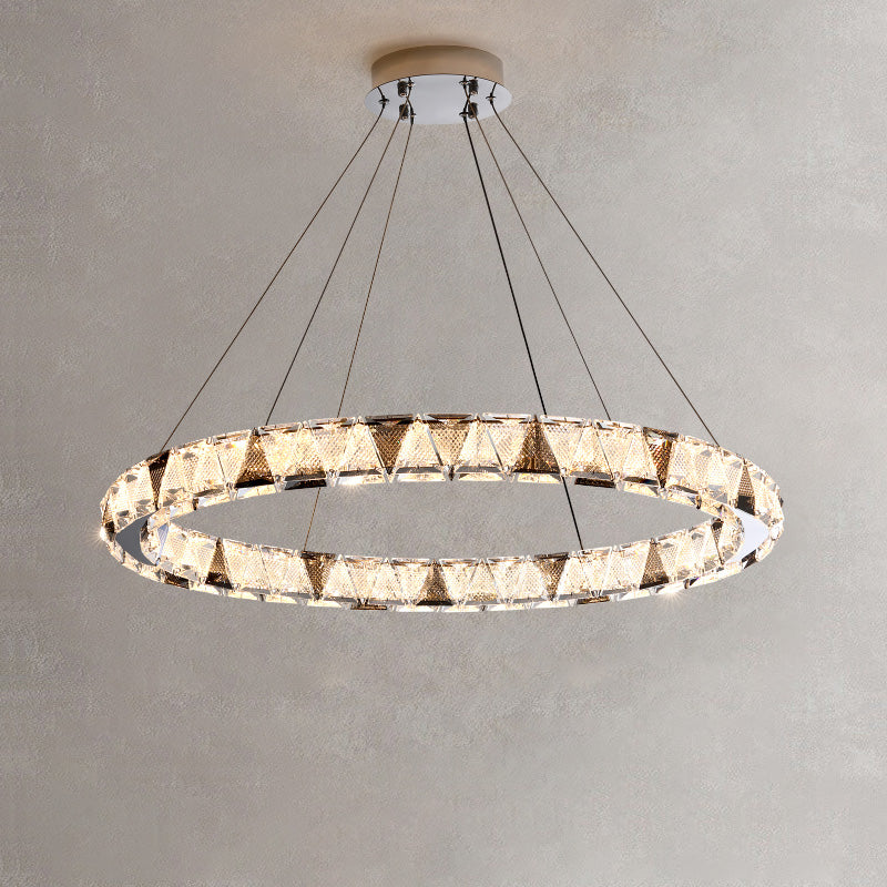 Crystal clair Round suscite de lampe minimaliste en or pour le foyer