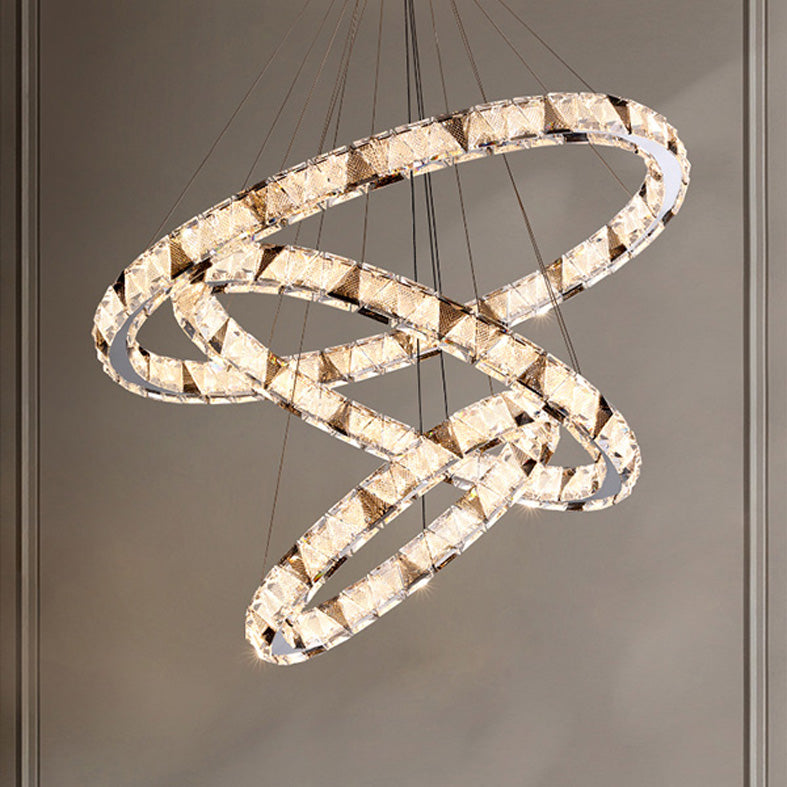 Crystal clair Round suscite de lampe minimaliste en or pour le foyer