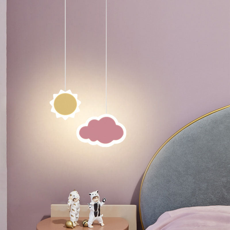 Colorful Contemporary Simple Style LED Pendant Lighting for Study Room